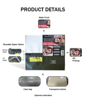 Sac de tabac à rouler personnalisé en Mylar avec fermeture éclair, tailles 30g, 50g, 100g – Offre Spéciale Usine de Tabac