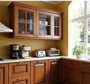 Modern Floating Kitchen <b>Cabinets</b> High Gloss Lacquer Finish Wall-Mounted Design & Anti-Fall Hardware - Product Image 2