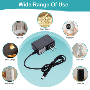 <span class=keywords><strong>Adaptateur</strong></span> d'alimentation ESann DC12V 1A, AC 100-240V DC 12V 1A 12W, protection contre les courts-circuits, montage mural, prise US, prise DC 5,5x2,5 mm - Product Image 5