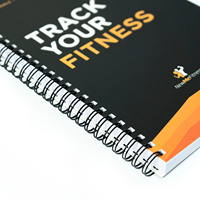 Carnet de suivi d'entraînement personnalisé, journal de bien-être, carnet spirale, papier cartonné, 100 feuilles, haute qualité, objectifs de fitness et d'exercice