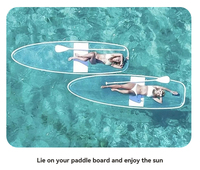 Planche à pagaie gonflable transparente (SUP) Tapis de pont antidérapant anti-fuite pour les activités nautiques parent-enfant