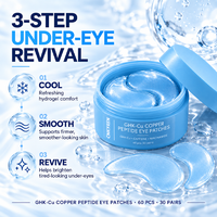 Masque pour les yeux GHK-Cu en gros, patchs hydrogel au peptide de cuivre, marque privée, fournisseur, distributeur, usine