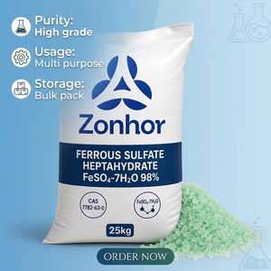 Sulfate ferreux heptahydraté FeSO4 7H2O Vitriol vert Copperas Coagulant pour l'élimination du phosphore dans les eaux usées et la décoloration des teintures - Product Image 1