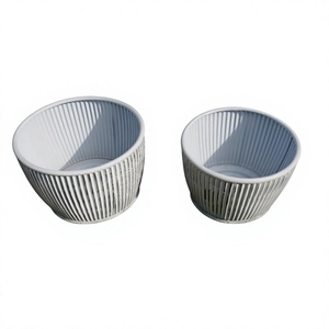 Maceta redonda de metal para jardín, maceta con revestimiento metálico, macetas decorativas de metal, macetas para exteriores, redondas. - Product Image 4