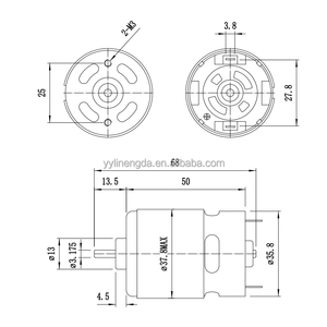 Rs540/rs545 thiết bị gia dụng nhỏ 12V 21254 vòng/phút 75.34W Micro điện chải động cơ DC cho động cơ quạt đứng - Product Image 5