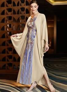 <span class=keywords><strong>Abaya</strong></span> Africana CCY Factory con Paillettes Luccicanti, Elegante Vestito Islamico da <span class=keywords><strong>Donna</strong></span> con Maniche a Pipistrello, Stile Dubai - Product Image 6