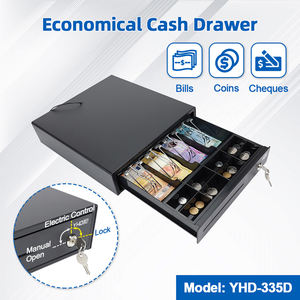 Cajón <span class=keywords><strong>de</strong></span> <span class=keywords><strong>caja</strong></span> registradora POS <span class=keywords><strong>de</strong></span> 335mm <span class=keywords><strong>de</strong></span> ancho YHDAA, 4 bandejas <span class=keywords><strong>de</strong></span> billetes ajustables y 8 bandejas <span class=keywords><strong>de</strong></span> monedas extraíbles, interfaz RJ11 para sistema POS - Product Image 4