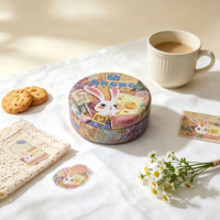Boîtes en métal rondes de qualité supérieure pour biscuits et gâteaux de lune, idéales pour les promotions de biscuits