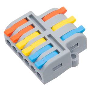 Barres de connexion Yaosheng à 3 pôles, connexion par enfichage, contact en cuivre, connecteur de fil pour travaux électriques - Product Image 1