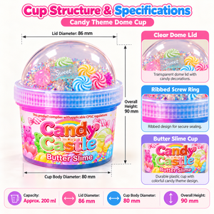 Juguete <span class=keywords><strong>de</strong></span> Slime con Temática <span class=keywords><strong>de</strong></span> Dulces, Cuentas <span class=keywords><strong>de</strong></span> Cristal, Dijes <span class=keywords><strong>de</strong></span> Resina, Taza Transparente con Cúpula para Niños, Juego Sensorial, OEM, ODM - Product Image 2