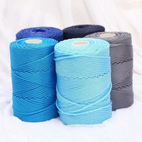 Corde Glacée en Viscose Légère de 3 mm, Corde Tressée en Polyester pour Tricot, Corde en Coton pour Crochet, Fil de Nylon Effet Glacé pour Macramé DIY