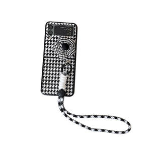 Роскошный Черный Белый флип-чехол для телефона Samsung Galaxy ZFlip5 ZFlip4 5G 5G ZFlip3 - Product Image 6