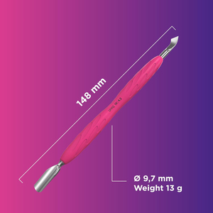 Removedor de Piel Muerta para Manicura, Herramienta de Doble Punta para Arte de Uñas, Limpiador de Cutículas, Espátulas con Mango de Plástico Plateado, 12 cm de Largo - Product Image 4
