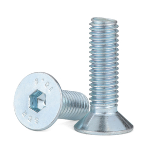 J&Gong - Tornillos Hexagonales de Cabeza Avellanada Galvanizados de Grado 10.9, M3 M4 M5 M6 M8 M10 M12, Tornillos de Alta Resistencia para Puertas y Ventanas - Product Image 2