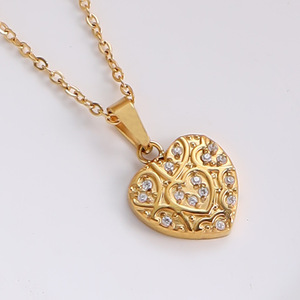 <span class=keywords><strong>Collier</strong></span> pendentif cœur plaqué or 18 carats, <span class=keywords><strong>collier</strong></span> superposé en acier inoxydable avec CZ <span class=keywords><strong>pour</strong></span> femmes, bijoux tendance, cadeau <span class=keywords><strong>pour</strong></span> la Saint-Valentin - Product Image 5
