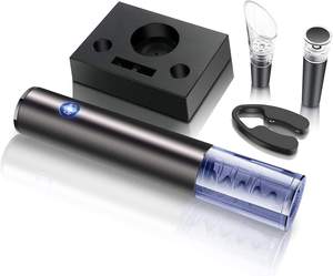 Los más <span class=keywords><strong>vendidos</strong></span> 2024 innovadores nuevos utensilios de cocina 4 piezas abridor de vino eléctrico juego de sacacorchos con base de carga - Product Image 1