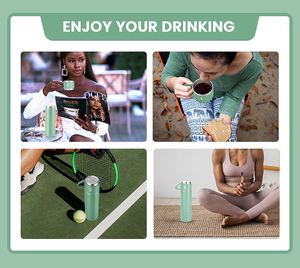 ชุดกระติกน้ำสแตนเลสเก็บความร้อนสุญญากาศ พร้อมแก้ว - Product Image 6