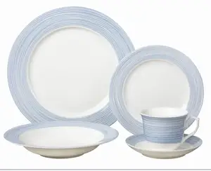 Simple Dining Großhandel Günstige Geschirr Set Keramik Teller Schalen Tassen Porzellan Dinner Set