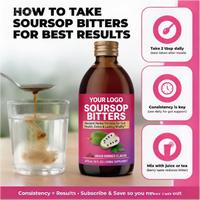 Liquide Oral OEM de Corossol Amer pour Adultes – Formule Détox la Plus Puissante, Soutien Immunitaire Naturel, Amélioration de la Digestion, Énergie Boostée, Végétalien, Sans OGM