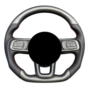 Volante Deportivo de 3 Radios de Fibra de Carbono, Compatible con Jeep Wrangler JL 2018-2024 Sahara Sport <span class=keywords><strong>Rubicon</strong></span> - Product Image 6
