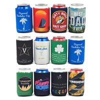 Refroidisseur de canettes en néoprène promotionnel Support trapu universel 330ml Coozies de sublimation en néoprène pour mariage
