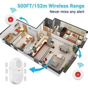 Daytech Kablosuz Çağrı Sistemi Çağrı Cihazları Bakıcı Titreşimli Alarm Cihazı Yaşlılar İçin Kişisel Alarm Uzun Mesafe Sinyal Alımı - Product Image 2