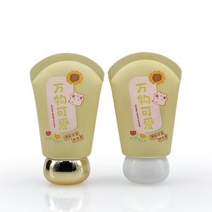 Factory Price Custom Logo Canary Oval Flat Printed Spherical Cap Hand Protection Cream Face Packaging <b>Plastic</b> Cosmetic Soft <b>Tube</b> - Product Image 6