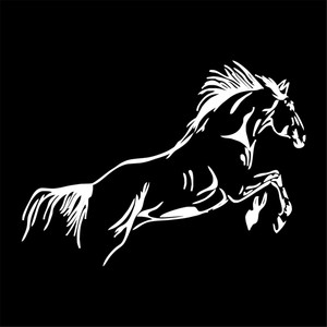 حصان القفز سيارة ملصقا نافذة الباب المحمول مصد للسيارات ملصق حائط من الفينيل‏ هدية الوفير يموت قطع الشارات الكمبيوتر المحمول زجاج النافذة ملصق فينيل - Product Image 4