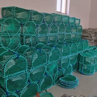 Cadre en acier inoxydable Filet vert Pièges à homard Pots de crabe Piège à homard léger pour la pêche en mer Piège à poulpe à vendre