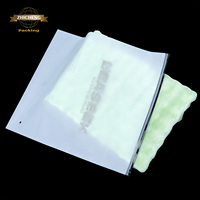 Sac à fermeture éclair personnalisé GRS avec logo, en plastique recyclable, polyéthylène transparent, pour vêtements, avec fermeture éclair givrée, emballage personnalisé pour t-shirt