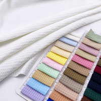 Mehrfarbiger Bestand mit Polyester, Elasthan, weißem Jacquard-Waffel stoff für Sport bekleidungs hemd
