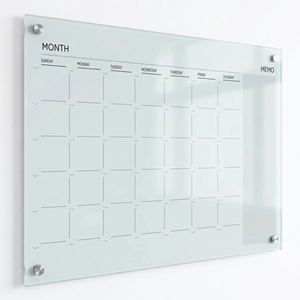 Tableau blanc en verre trempé <span class=keywords><strong>de</strong></span> 4 mm, imprimé sur mesure, magnétique, bord 2.5D, sans cadre, effaçable à sec, planificateur <span class=keywords><strong>de</strong></span> <span class=keywords><strong>calendrier</strong></span> hebdomadaire - Product Image 1