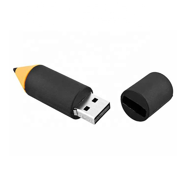 School Gifts Pencil USB Flash Memory Pencil Shaped USB Stick PVC cartoon usb flash drive