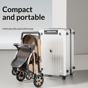 Poussette-lit en métal haute qualité, multifonctionnelle, utilisable assise ou allongée, pliable, pour enfants de 0 à 3 ans, portable - Product Image 3