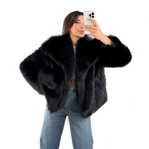 <span class=keywords><strong>Manteau</strong></span> en fausse fourrure pour femmes, nouvelle collection automne-hiver, imitation fourrure, <span class=keywords><strong>court</strong></span>, en laine, pour femmes, Europe et Amérique - Product Image 5