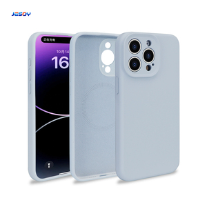 Slim Magsafing Protección a prueba de golpes Funda de silicona real Funda de silicona líquida para teléfono móvil para <span class=keywords><strong>iPhone</strong></span> 16 15 14 - Product Image 1