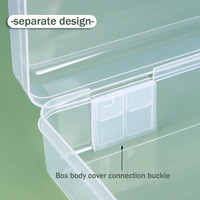 SUNSHING Boîtes de rangement pour travaux manuels en plastique empilables de couleurs assorties avec couvercles pour fournitures de bureau et utilisation sur le bureau
