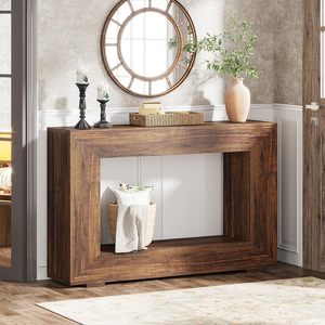 Wood Retro Wood Grain <b>Console</b> <b>Table</b> Long Entryway Hallway Side <b>Table</b> For Living Room Home - Product Image 1