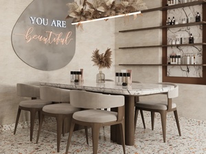 Muebles de Salón de Belleza Europeos, Mostrador de Exhibición de Productos de Salón con Forma Personalizada, Diseños de Interiores para Salón - Product Image 6