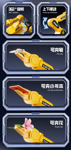 Robot chien interactif bionique IA, jouet lanceur de balles d'<span class=keywords><strong>eau</strong></span>, robot chien télécommandé programmable avec lumière LED et musique pour garçons, jouet éducatif - Product Image 4