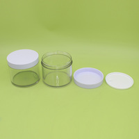 Pot en plastique PET à paroi épaisse de 300 g 300 ml pour emballage cosmétique - Pot transparent pour gommage corporel et masque capillaire avec bouchon à vis et joint
