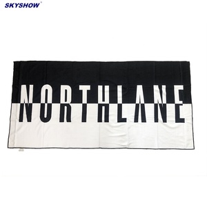 <span class=keywords><strong>Toalla</strong></span> de playa negra de secado rápido, <span class=keywords><strong>microfibra</strong></span> <span class=keywords><strong>Jumbo</strong></span> personalizada, venta al por mayor - Product Image 2