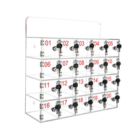 Armoire de rangement de téléphone portable en acrylique transparent boîte de casier de téléphone portable murale avec serrure de porte pour salle de classe école bureau