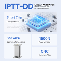 Set Kolom Pengangkat Aluminium IPTT 310 Lebih Kecil, Ketinggian Kipas Dapat Diatur, Panjang Langkah 360mm, DC12V, Kontroler Nirkabel, Peralatan Rumah Tangga