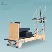 Reformers de Pilates en bois de chêne pour la rééducation, Reformer demi-tourneuse pour cliniques de physiothérapie
