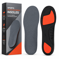 Semelles de chaussures de sport EVA pour hommes et femmes, inserts amortissants, soutien du talon et de l'avant-pied, semelles respirantes confortables