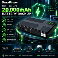 Mini UPS Power Supply SMPS AC DC Power Supply AC ke DC Power Supply Laptop untuk PC Baterai Lithium 20000mAh 18W/36W dengan POE