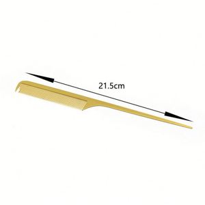 <b>Creative</b> <b>Gift</b> Long Handle Metal Rat Tail Comb With Custom LOGO - Product Image 3