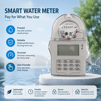 Compteur d'eau intelligent prépayé standard STS 15 mm avec boîtier en plastique, système AMR sans fil, compteur d'eau numérique pour la gestion d'appartements