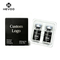 Boîte d'emballage double pour peptides de 3 ml, boîte en carton de luxe, boîte d'emballage coulissante fantaisie pour peptides avec insert en plastique
